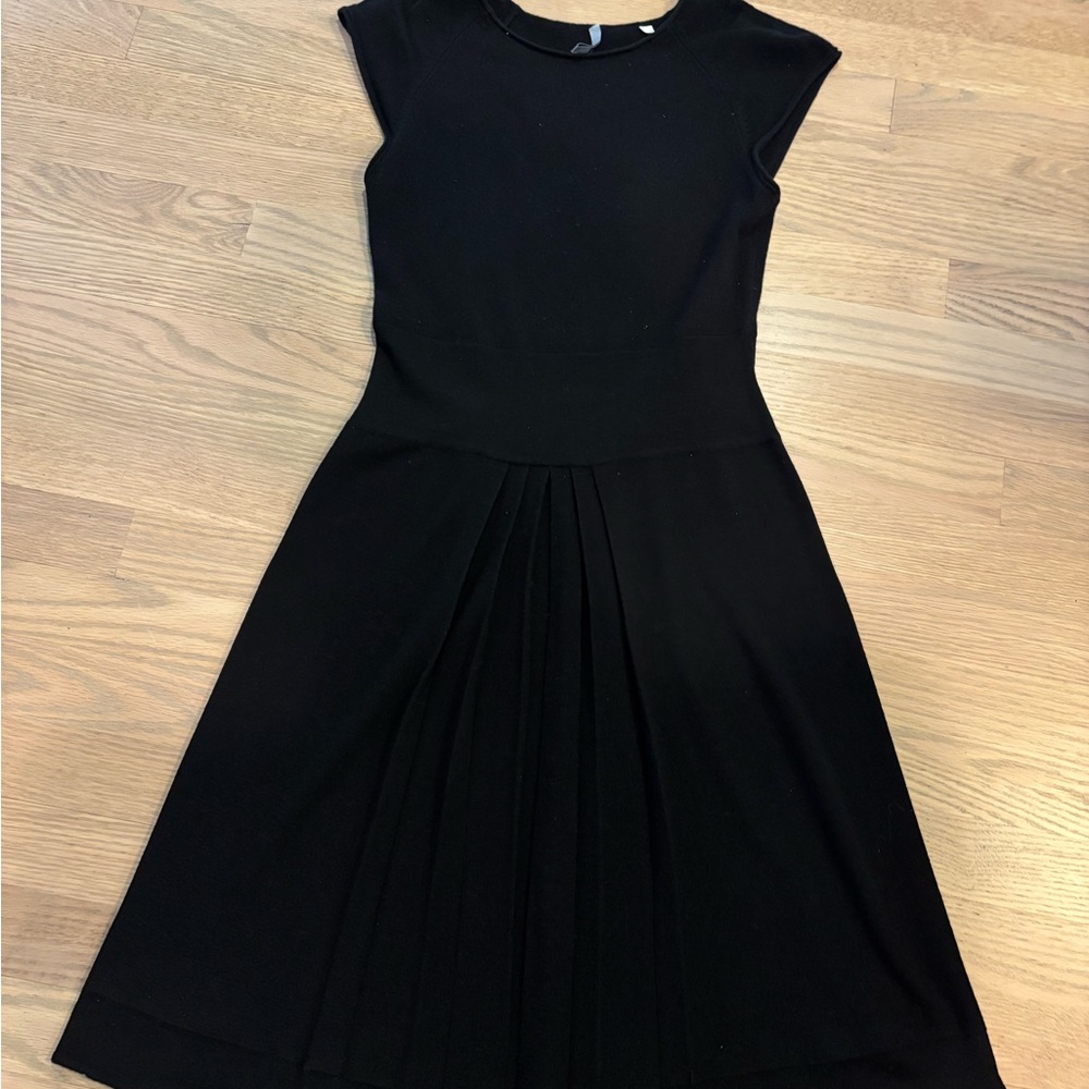 Iisli Cashmere Black Pleated Dress Size P XS